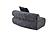 Divani Casa Simpson - Contemporary Dark Grey Fabric Curved Modular Armless Seat w/Throw Pillows by VIG Furniture