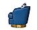 Modrest Niagra - Glam Blue and Gold Fabric Accent Chair by VIG Furniture