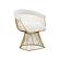 Modrest Chandler - Modern White Sherpa and Matte Gold Dining Chair by VIG Furniture