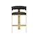 Modrest Boswell - Modern Black + Matte Gold Bar Stool by VIG Furniture