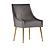 Modrest Castana Modern Grey Velvet & Gold Dining Chair (Set of 2) by VIG Furniture