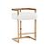 Modrest Halifax -Modern White Faux Fur and Rosegold Counter Stool by VIG Furniture