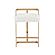 Modrest Halifax -Modern White Faux Fur and Rosegold Counter Stool by VIG Furniture