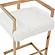 Modrest Halifax -Modern White Faux Fur and Rosegold Counter Stool by VIG Furniture