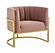 Modrest Landau - Modern Pink Velvet & Gold Stainless Steel Accent Chair by VIG Furniture