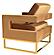 Modrest Edna - Camel Velvet + Gold Accent Chair by VIG Furniture