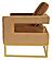 Modrest Edna - Camel Velvet + Gold Accent Chair by VIG Furniture