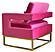 Modrest Edna - Pink Velvet + Gold Accent Chair by VIG Furniture