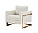 Modrest Prince - Contemporary Cream + Gold Fabric Accent Chair by VIG Furniture
