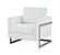 Modrest Prince - Contemporary White + Silver Leather Accent Chair by VIG Furniture
