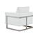 Modrest Prince - Contemporary White + Silver Leather Accent Chair by VIG Furniture