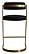 Modrest Shandra - Black Pleather + Gold Counter Stool by VIG Furniture
