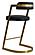 Modrest Shandra - Black Pleather + Gold Counter Stool by VIG Furniture