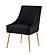 Modrest Castana - Modern Black Velvet & Gold Dining Chair (Set of 2) by VIG Furniture