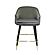 Modrest Elliot - Contemporary Grey & Black/Gold Dining Bar Stool (Set of 2) by VIG Furniture