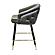 Modrest Elliot - Contemporary Grey & Black/Gold Dining Bar Stool (Set of 2) by VIG Furniture
