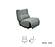 Divani Casa Basil - Modern Grey Fabric Small Electric Recliner Chair by VIG Furniture