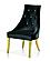 A&X Charlotte Black Velour With Gold Legs Dining Chair by VIG Furniture