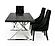 A&X Xavier - Modern Black Crocodile + Stainless Steel Dining Table by VIG Furniture
