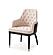 Modrest Nara - Glam Beige Fabric, Black Bonded Leather and Champagne Gold Dining Chair by VIG Furniture