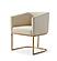 Modrest Yukon - Modern Beige Bonded and Antique Brass Dining Chair by VIG Furniture