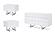 Modrest Chrysler White Dresser and Two Nightstands by VIG Furniture
