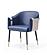 Modrest Calder - Blue & Beige Bonded Leather Dining Chair by VIG Furniture