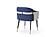 Modrest Calder - Blue & Beige Bonded Leather Dining Chair by VIG Furniture