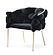 Modrest Debra - Modern Black Velvet + Brushed Brass Dining Chair by VIG Furniture