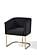 Modrest Yukon Modern Black Velvet & Gold Dining Chair by VIG Furniture