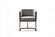 Modrest Yukon - Modern Medium Grey Fabric & Antique Brass Dining Chair by VIG Furniture