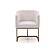 Modrest Yukon Modern White Fabric and Antique Brass Dining Chair by VIG Furniture
