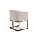 Modrest Yukon Modern White Fabric and Antique Brass Dining Chair by VIG Furniture