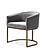 Modrest Elisa - Modern Grey Velvet & Brass Dining Chair by VIG Furniture