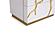 Modrest Aspen Modern Wide White and Gold Nightstand by VIG Furniture