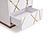 Modrest Nixa Modern Wide White and Gold Nightstand by VIG Furniture