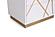 Modrest Nixa Modern Wide White and Gold Nightstand by VIG Furniture