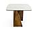 Modrest Melanie - Modern White Ceramic & Brushed Brown Dining Table by VIG Furniture