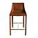 Modrest Halo - Modern Cognac Saddle Leather Counter Stool by VIG Furniture