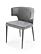 Modrest Lucero - Modern Grey Velvet Arm Dining Chair by VIG Furniture