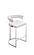 Modrest Munith - Modern White Vegan Leather + Stainless Steel Counter Chair by VIG Furniture