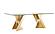 Modrest Buquet - Glam Glass + Champagne Gold Rectangular Dining Table by VIG Furniture