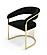 Modrest Linda - Modern Black Velvet and Gold Dining Chair by VIG Furniture