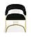 Modrest Linda - Modern Black Velvet and Gold Dining Chair by VIG Furniture