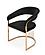 Modrest Linda - Modern Black Velvet and Rosegold Dining Chair by VIG Furniture