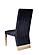 Modrest Keisha - Modern Black Velvet and Gold Dining Chair Set of 2 by VIG Furniture