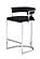 Modrest Munith - Modern Black Velvet & Stainless Steel Counter Stool by VIG Furniture