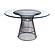 Modrest Chandler - Modern Round Glass & Black Stainless Steel Dining Table by VIG Furniture