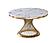 Modrest Potter - White Marble & Gold Stainless Steel Round Dining Table by VIG Furniture