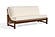 Futon Frame - Front-Closing Eco-Friendly Hardwood - Virgo Walnut by Comfort Pure